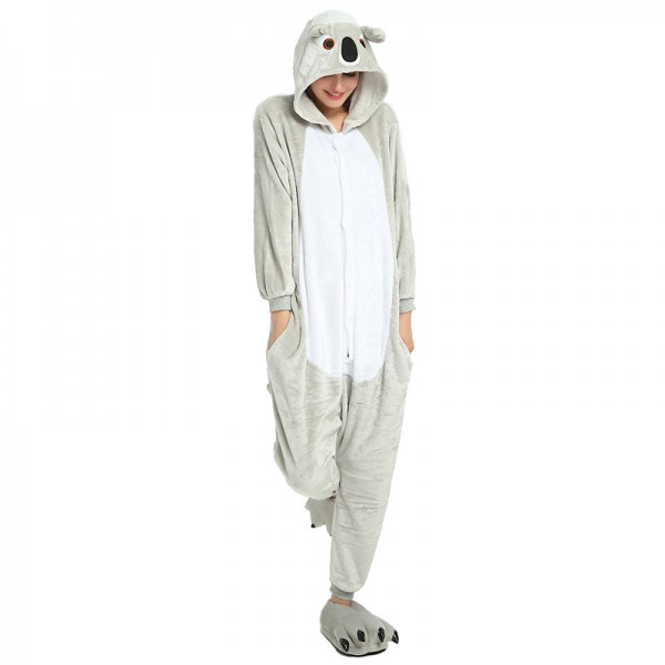 Animal Onesie Pajama Costumes Adult Grey Koala