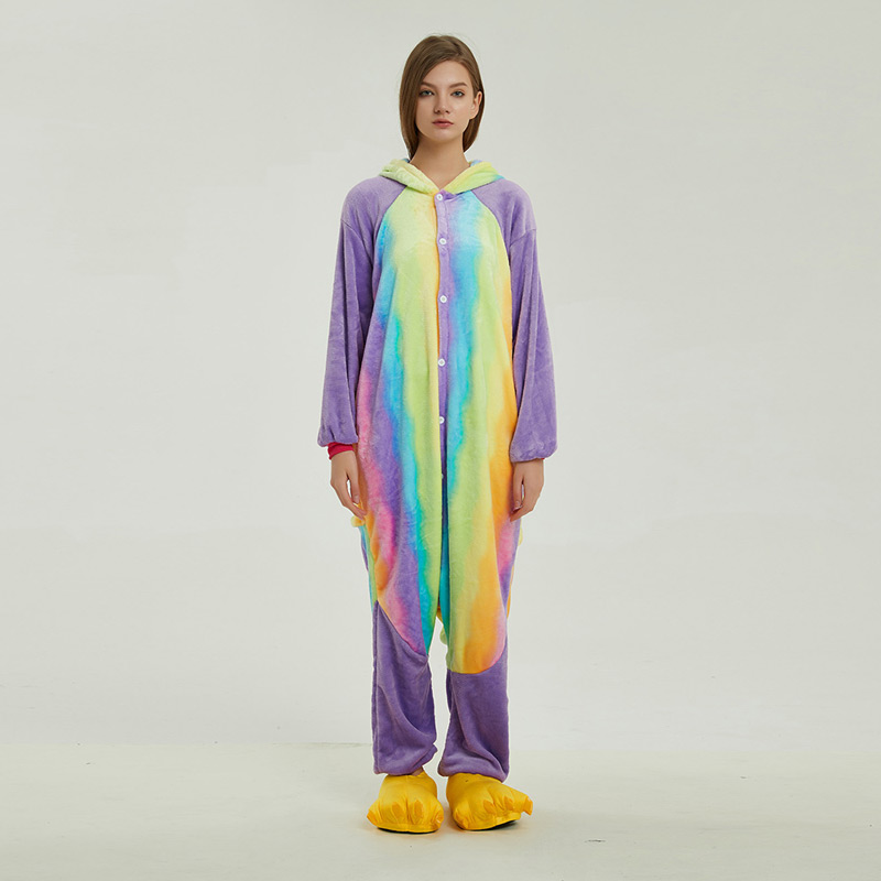 Colorful Panda Animal Onesie Pajama Costumes for Adult