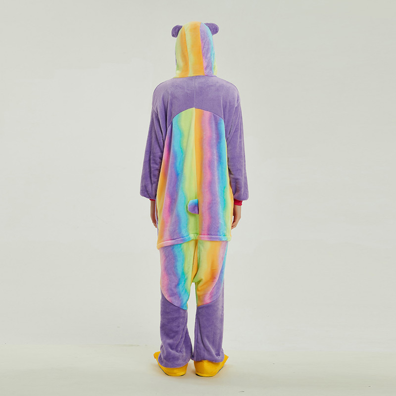 Colorful Panda Animal Onesie Pajama Costumes for Adult