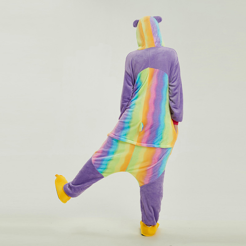 Colorful Panda Animal Onesie Pajama Costumes for Adult