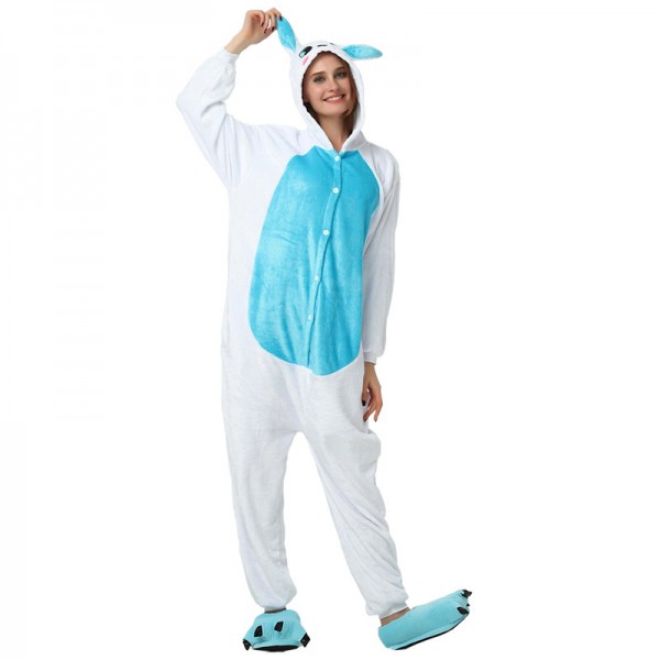 Blue Rabbit Onesies Pajamas Animal Onesies for Adult