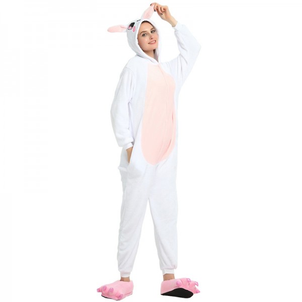 Pink Rabbit Onesies Pajamas Animal Onesies for Adult