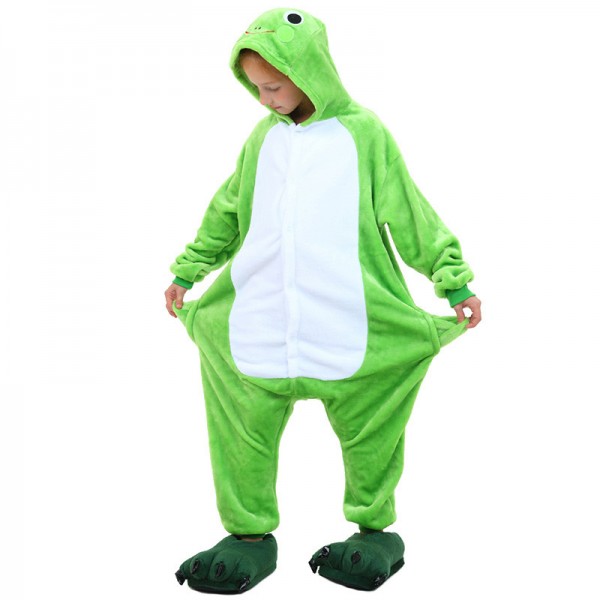 Frog Animals Pajamas Green Onesie for Kids