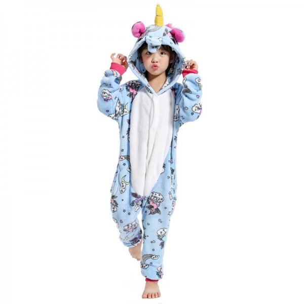 Kids Sky Horse Animals Pajamas Belly Onesie