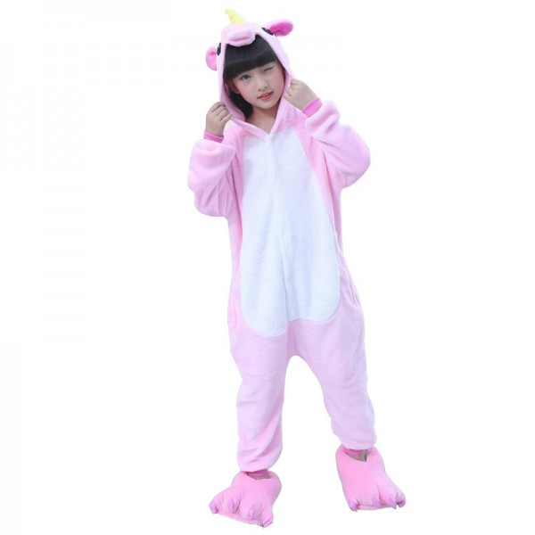 Pink Onesie Sky Horse Animals Pajamas for Kids