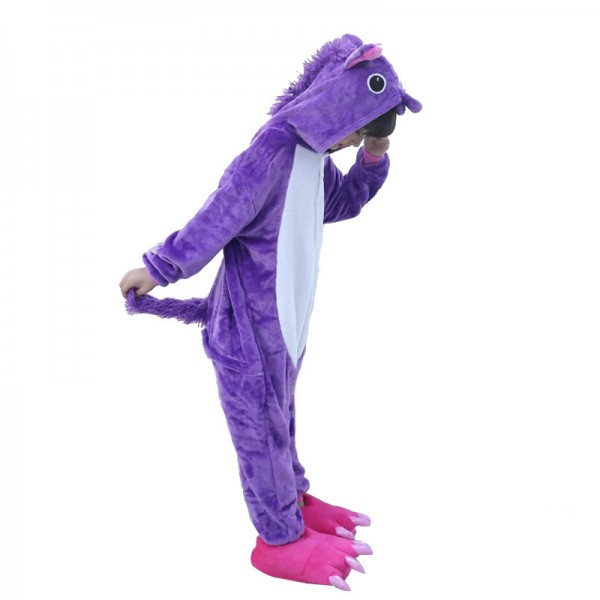 Purple Onesie Sky Horse Animals Pajamas for Kids