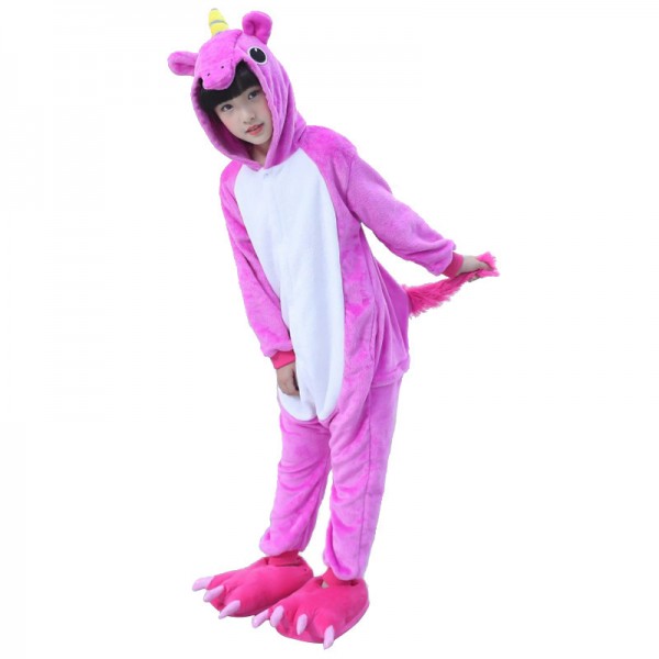 Sky Horse Animals Pajamas Rose Red Onesie for Kids