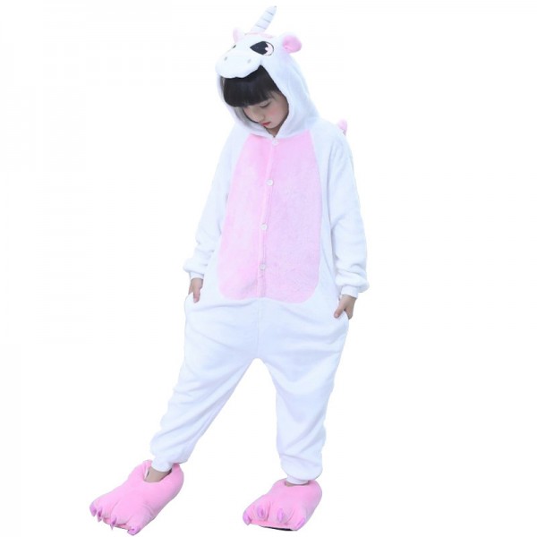 Unicorn Animals Pajamas Pink Onesie for Kids