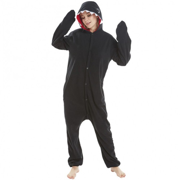 Shark Onesie Christmas Holiday Party Costumes Couple Set Pajamas Adult