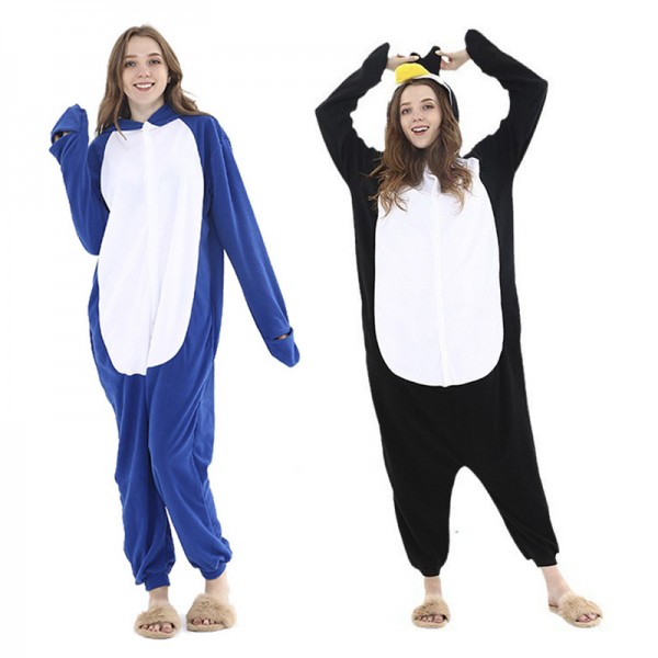 Cartoon Animal Onesie Party Costumes Blue and Black Penguin
