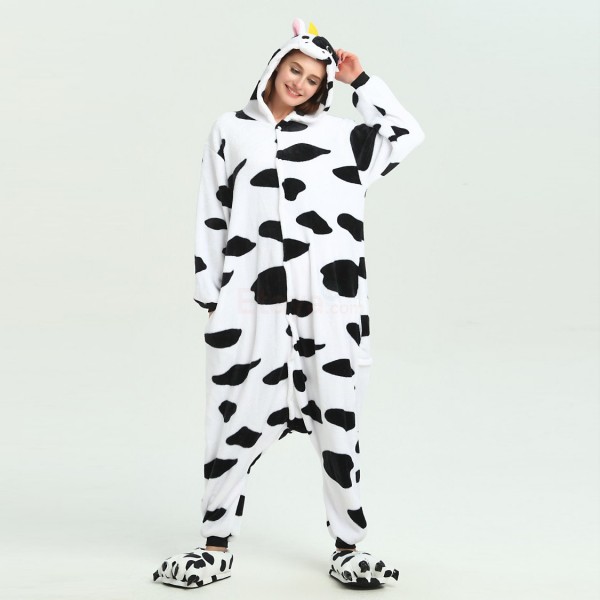 Cow Kigurumi Animal Onesie Pajama Costumes for Adult