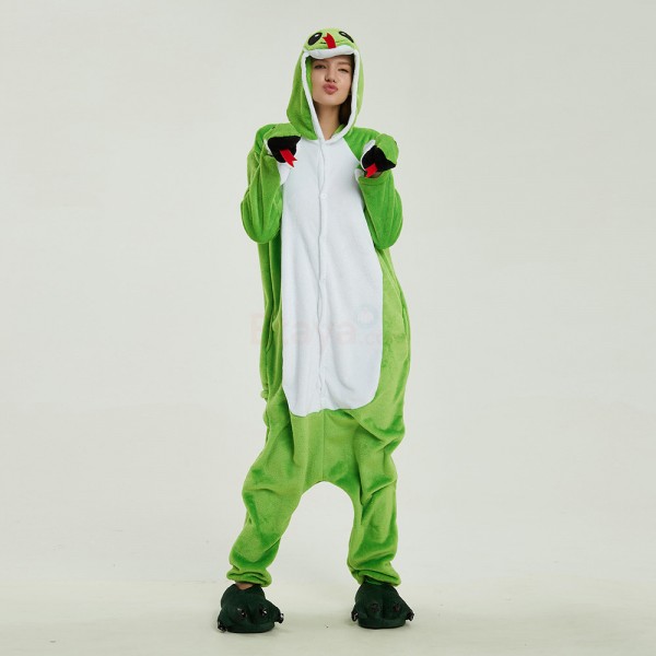 Animal Onesie Pajama Costumes Adult Green Snake Kigurumi