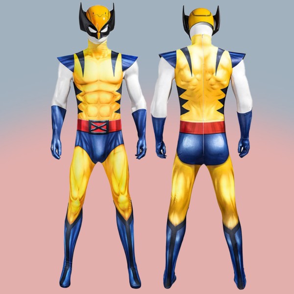 X-Men 97 Jumpsuit Wolverine Cosplay Costumes Yellow Male Suit