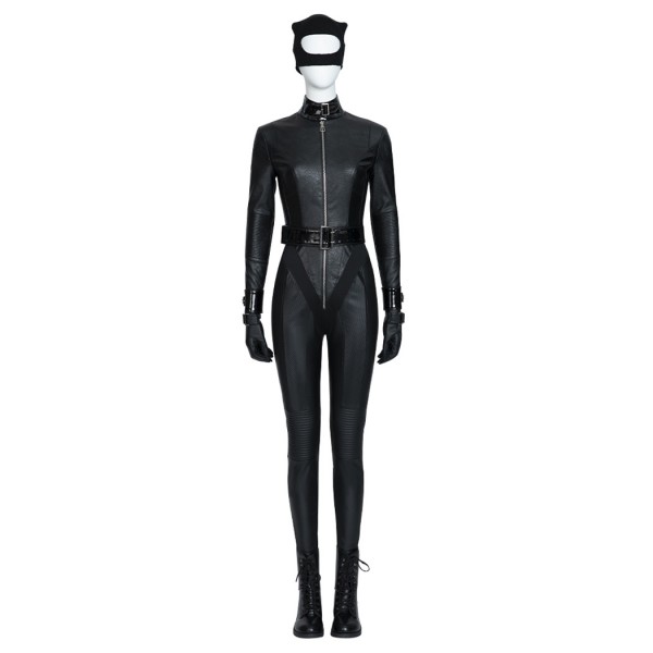 Selina Kyle Cosplay Suit New Catgirl Costume Black Halloween Outfits