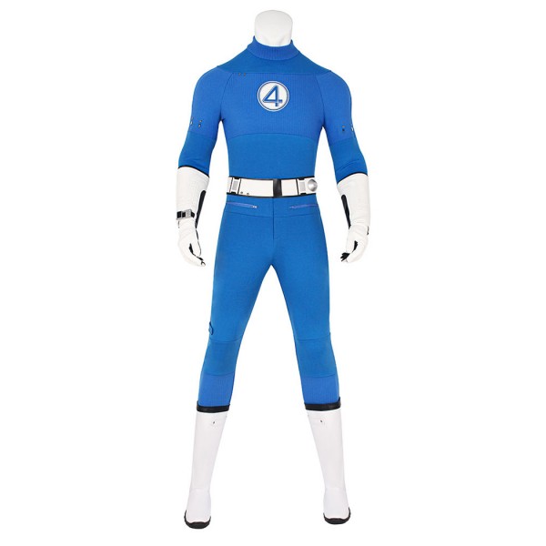 Fantastic Four Mister Fantastic Costume Reed Richards Blue Halloween Suit