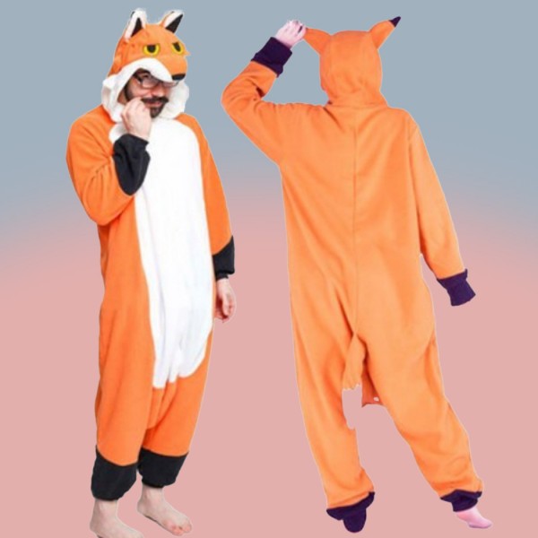 Casual Loungewear Couple Matching Family Onesie Fox Pajamas Kigurumi