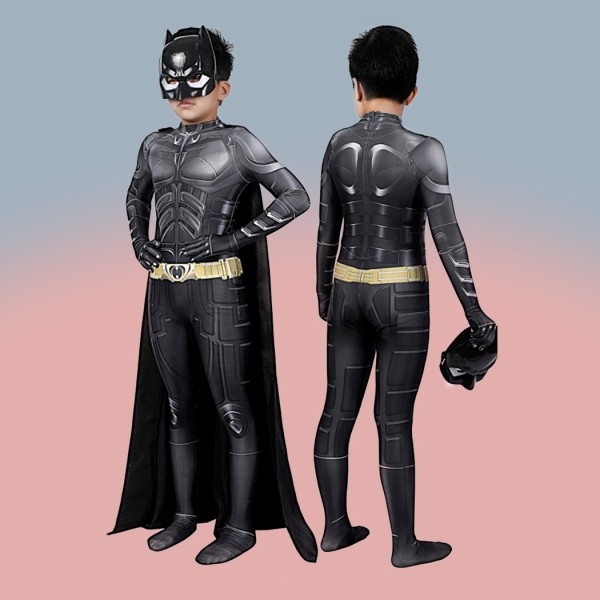 Children Bat Cosplay Costume 3D Bruce Wayne Jumpsuit