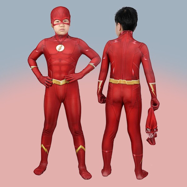 Children Barry Allen Bodysuit TF Season 9 Red CCosplay Costume