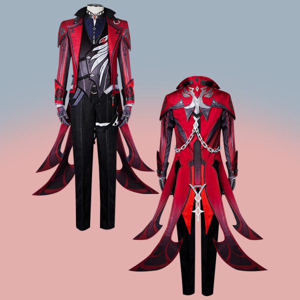 Diluc Costume Genshin Impact Red Cosplay Suit