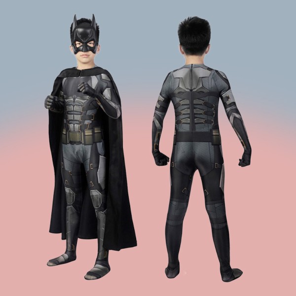 Children Bruce Wayne Cosplay Costumes The Bat Suit by Robert Pattinson