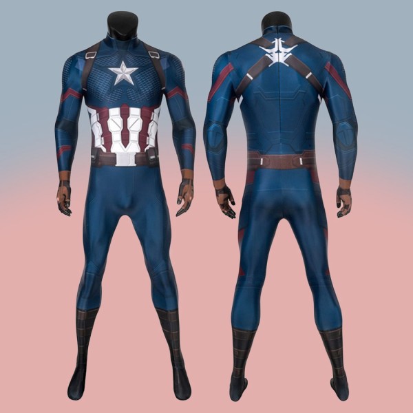 Captain America Jumpsuit Avengers 4 Endgame Steve Rogers Costume