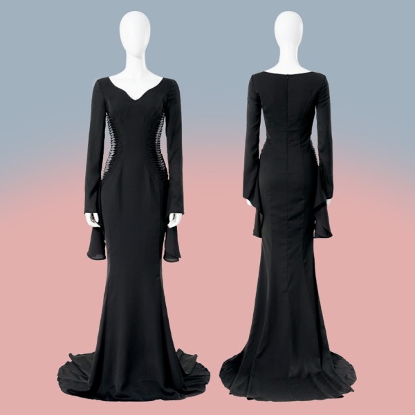 Morticia Addams Black Cosplay Dress The Addams Family Costumes