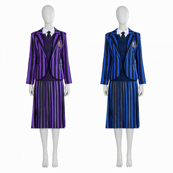 Wednesday Addams Nevermore Academy Cosplay Suit Girls Uniform Costumes