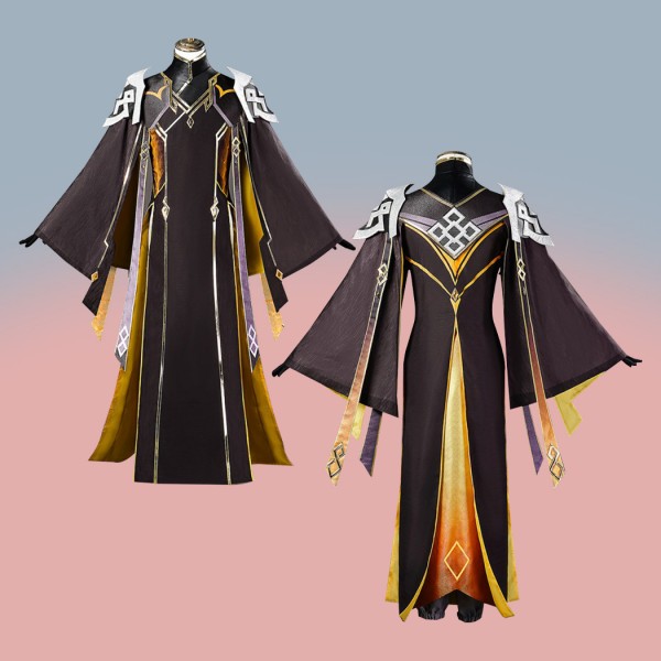 Genshin Impact Suit Rock King Zhongli Cosplay Costumes