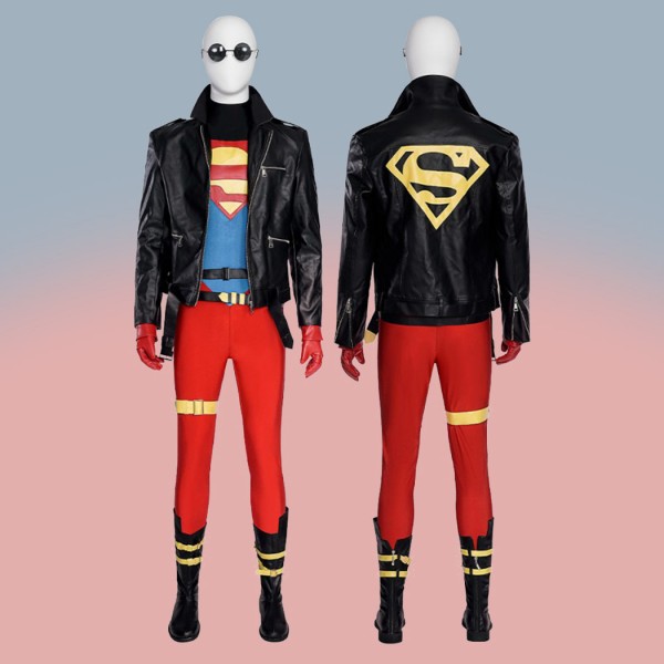 Conner Kent Cosplay Costumes Male Printed Jumpsuit