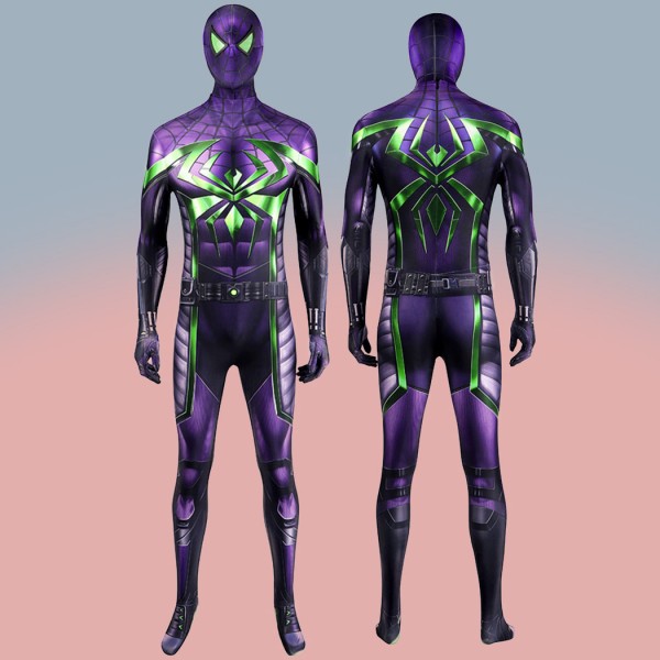 Spiderman PS5 Cosplay Jumpsuit Spider-Man Miles Morales Purple Suit Costumes