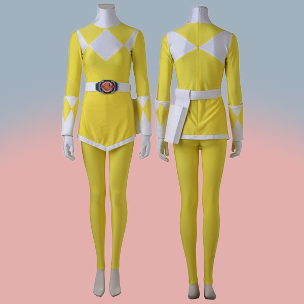 Yellow Ranger Costumes Mighty Morphin Power Rangers Suit for Womens