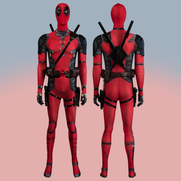 Deadpool 3 Cosplay Jumpsuit Printed Version Deadpool Wade Wilson Halloween Costumes