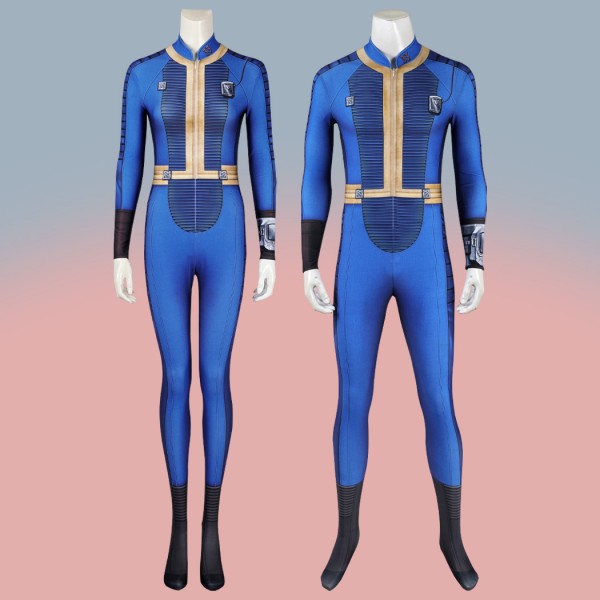 Adult Blue Halloween Suit 2024 TV Vault 33 Jumpsuit Cosplay Costume