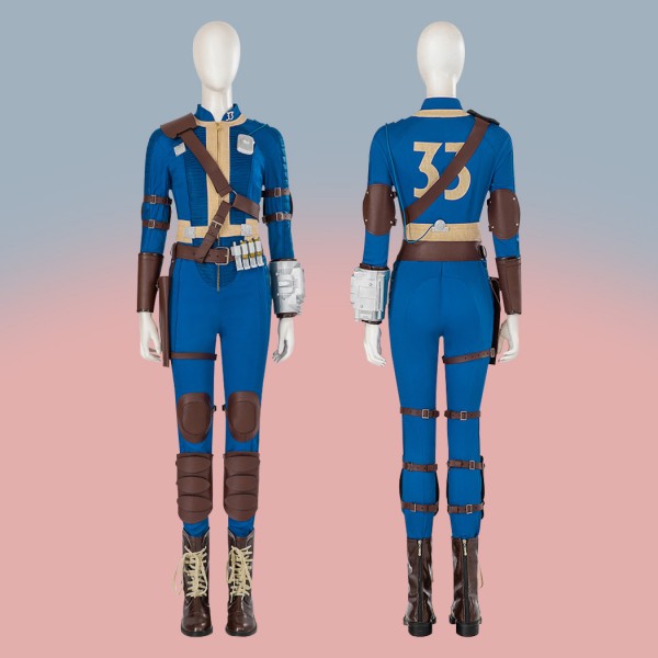 2024 TV Lucy Blue Cosplay Costume Vault 33 Women Halloween Suit