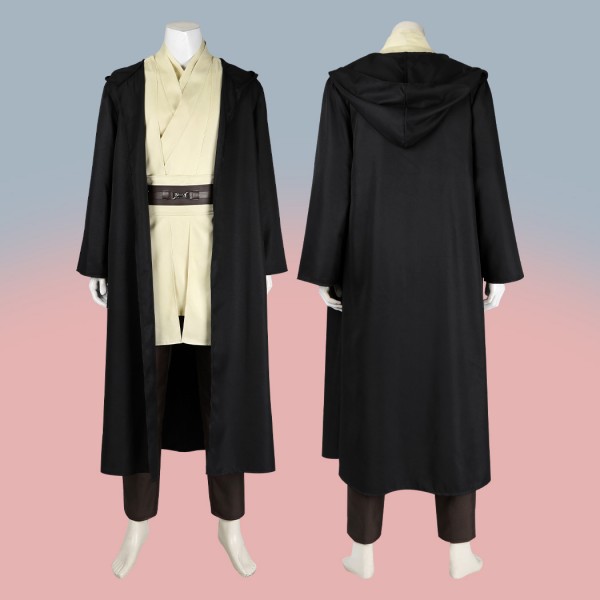 Star Wars Episode I The Phantom Menace Costume Qui-Gon Jinn Cosplay Suits