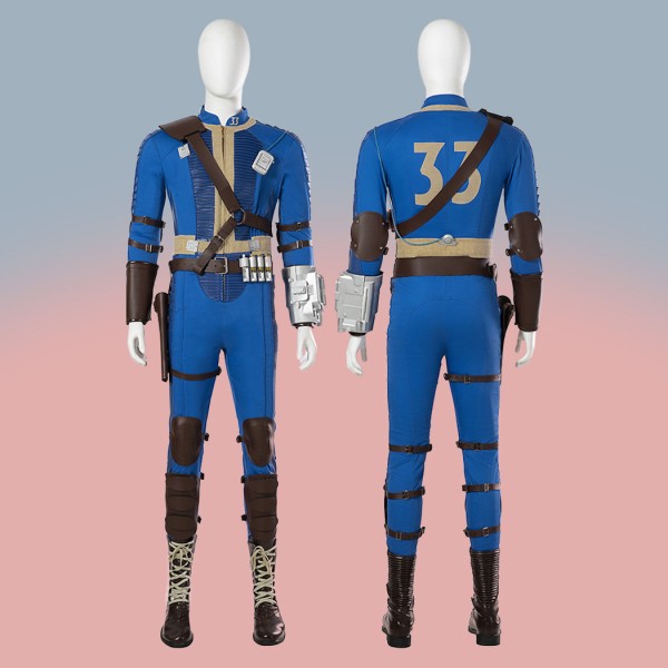 Vault Man 33 Costume TV Drama Lucy Cosplay Suit Halloween Blue Outfits