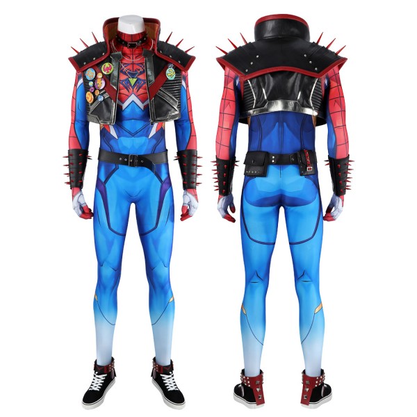 Spider-Punk 2099 Costume Marvel Rivals Halloween Cosplay Suit