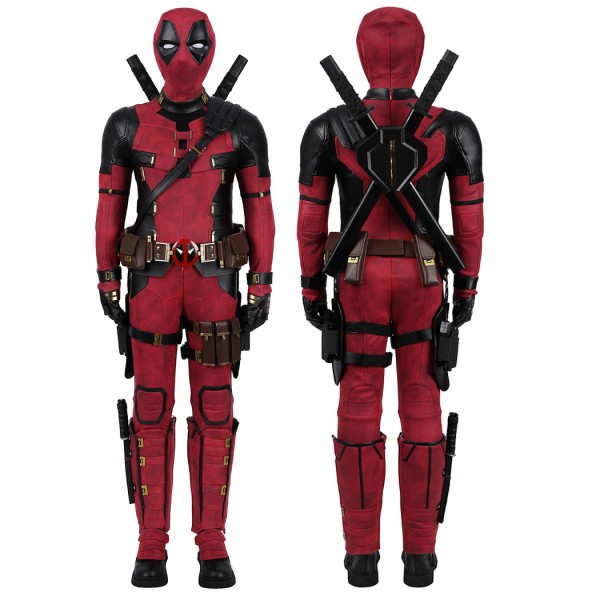 Kids Deadpool 3 Costume Wade Wilson Halloween Suit Red Outfits