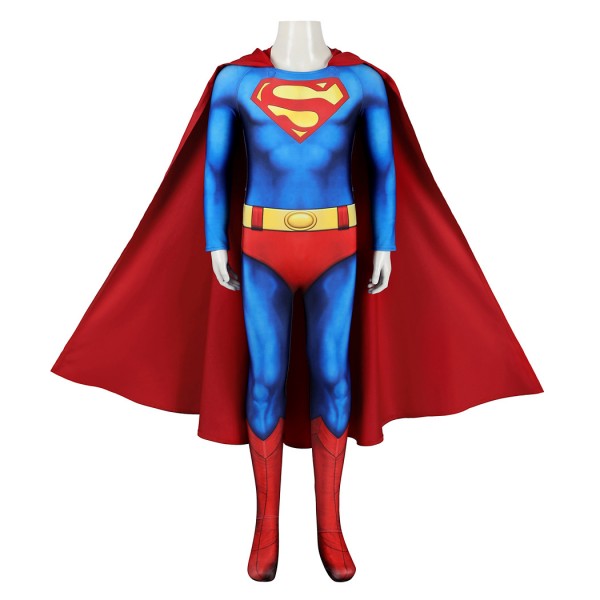 Kids Clark Kent 1978 Jumpsuit Printer Polyester Suit Christopher Reeve Costumes