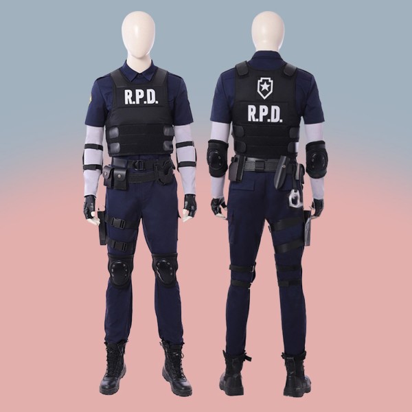 Kennedy Cosplay Costume RE 2 Halloween Suit Male Outfits