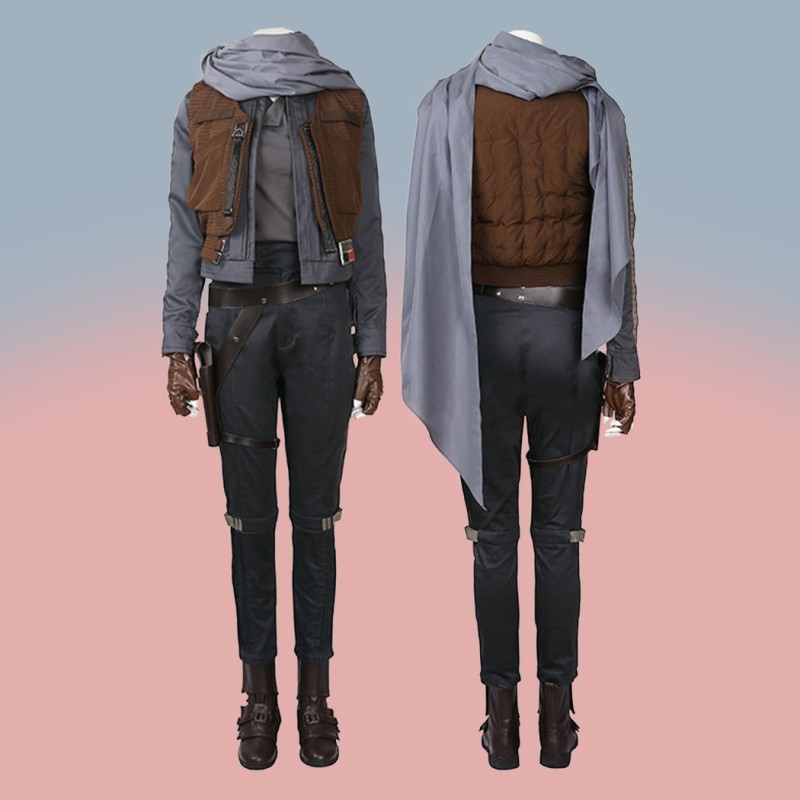 Rogue One A Star Wars Story Suit Jyn Erso Cosplay Costumes Top Level