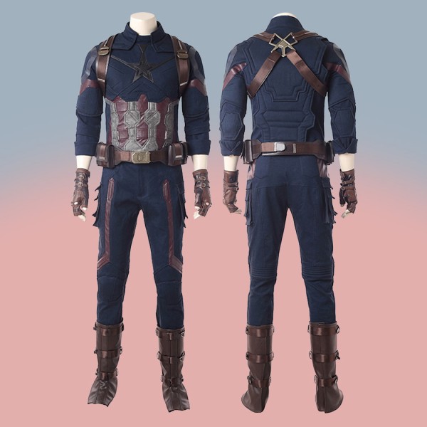 Captain America Costumes Avengers Infinity War Steve Rogers Suit