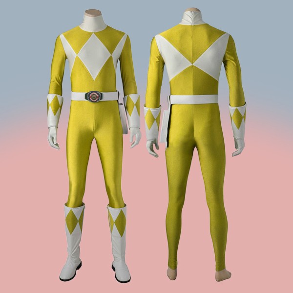 Boy Tyranno Ranger Costumes Yellow Mighty Morphin' Power Rangers Suit