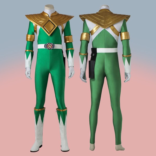 Burai Dragon Ranger Suit Green Mighty Morphin' Power Rangers Costumes