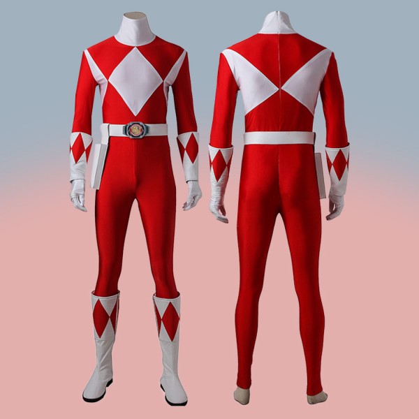 Red Mighty Morphin' Power Rangers Suit Geki Tyranno Ranger Costumes