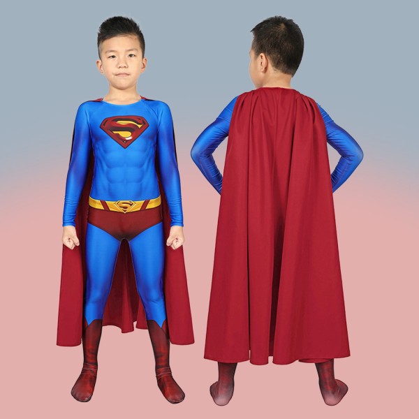 Kids Clark Kent Costume Steel Man Returns Cosplay Bodysuit