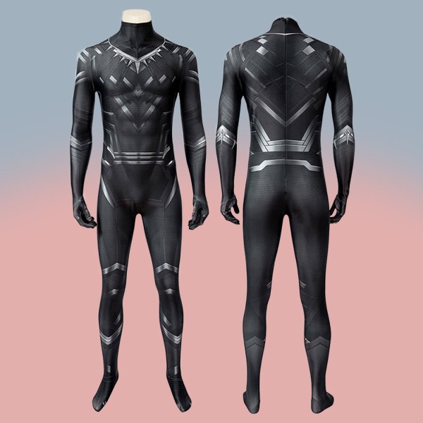 Captain America Civil War Suit Black Panther T'Challa Jumpsuit