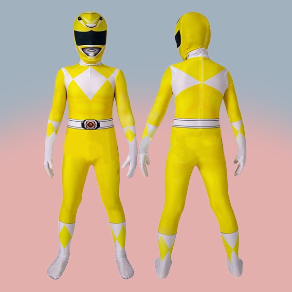 Mighty Morphin Power Rangers Costume Yellow Ranger Suit for Kids