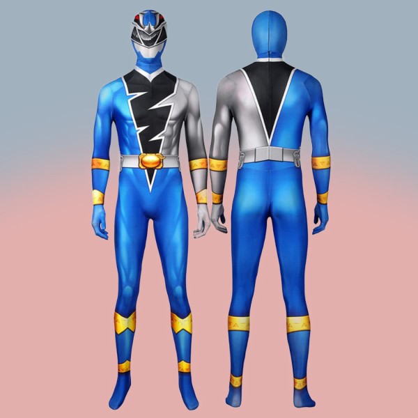 Blue Power Rangers Costume Kishiryu Sentai Ryusoulger Blue Solider Melto Suit