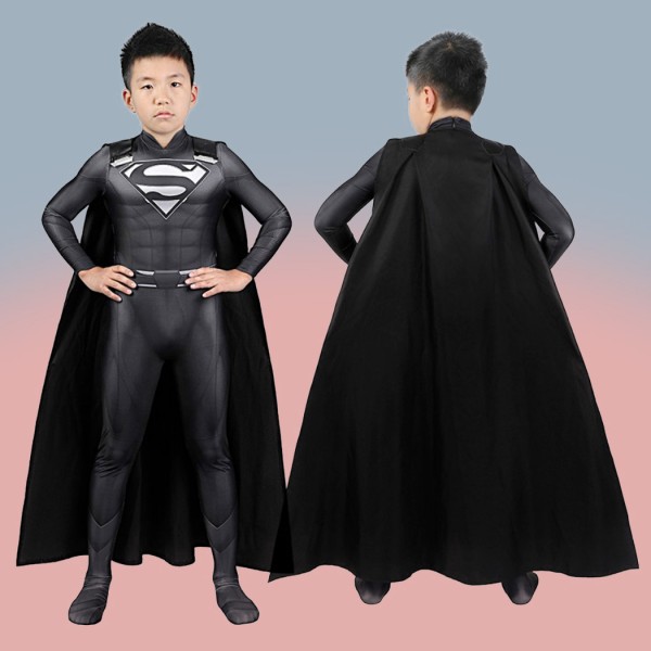 Children Clark Bodysuit Zack Snyder Black Cosplay Costume